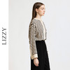 LIZZY 早秋 复古优雅条纹重磅桑蚕丝长袖宽松廓版型百搭气质衬衣7830 商品缩略图2