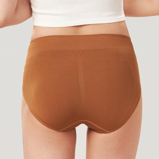 都市丽人塑身系列无缝轻塑美臀平角女士内裤新年本命年红品中腰平角裤LK35N9 商品图2