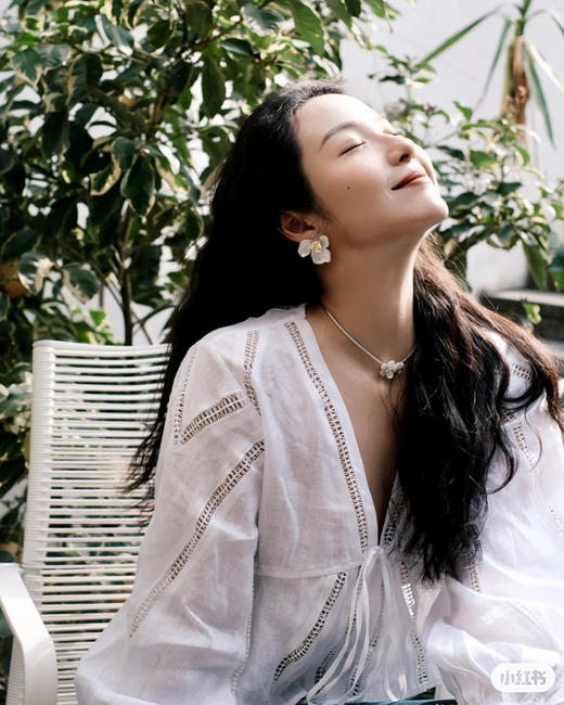 现货 THS7.13-  7.8-无 hefang家 太懂女生 小苍兰戒指 花簇锁骨链  项链 白鸢尾耳饰 12款可选 CU1080 商品图6