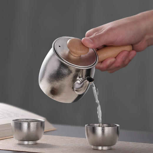 纯钛侧把泡茶壶家用带过滤泡茶壶电陶炉煮茶器功夫茶具围炉煮茶套装 商品图1