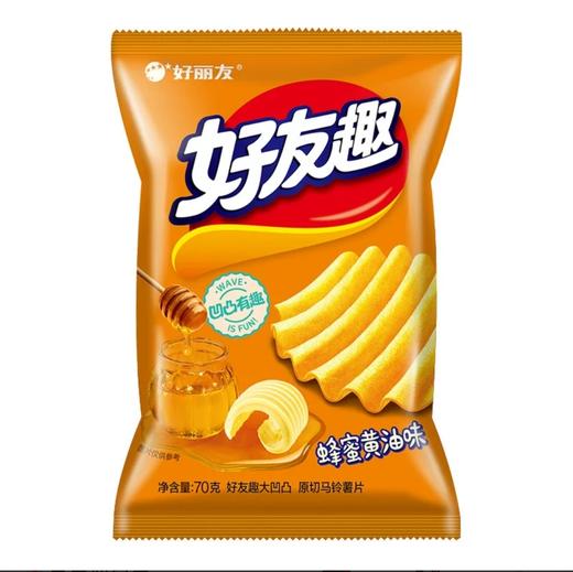 好丽友好有趣大凹凸薯片蜂蜜黄油味70g 商品图0
