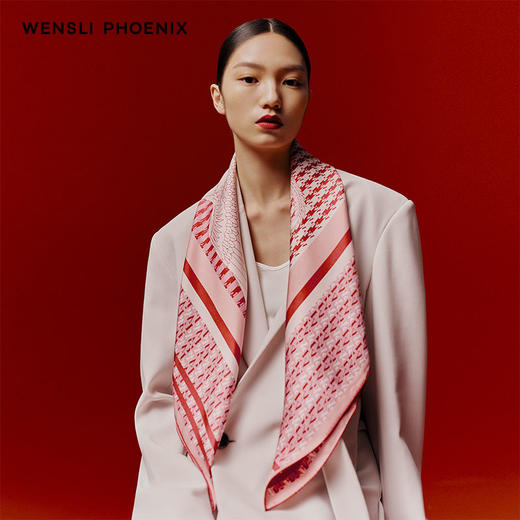 凤凰之家“觉醒”88厘米双面印花真丝大方巾 商品图1