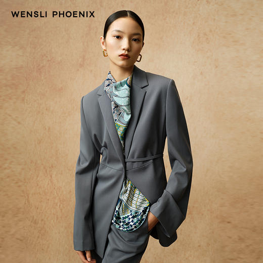 凤凰之家“飞花令”88厘米双面印花真丝大方巾 商品图0