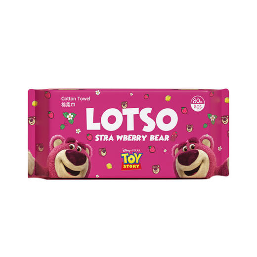 迪士尼草莓熊一次性纯棉洗脸巾，婴儿级绵柔巾，密度加厚，美容院级洁面巾，柔软亲肤，给肌肤温柔呵护，适用于各种场合！ 商品图4
