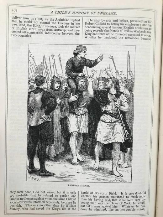 约19世纪后期 狄更斯《写给孩子的英国史》 15幅插图 漆布精装16开 商品图8