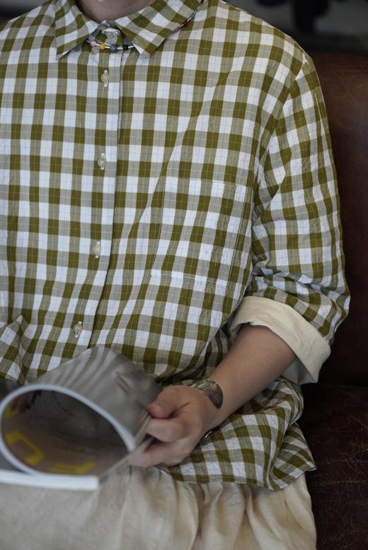 apuntob 短袖2色可选格纹衬衫 商品图3