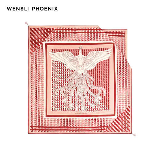 凤凰之家“觉醒”88厘米双面印花真丝大方巾 商品图4