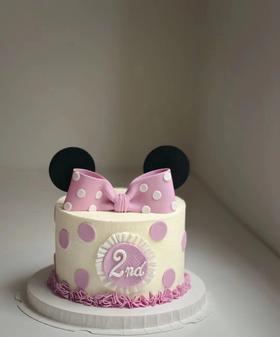 【生日蛋糕】翻糖蝴蝶结米妮款