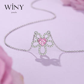 Winy925纯银浪漫花语项链送女友闺蜜节日生日礼物