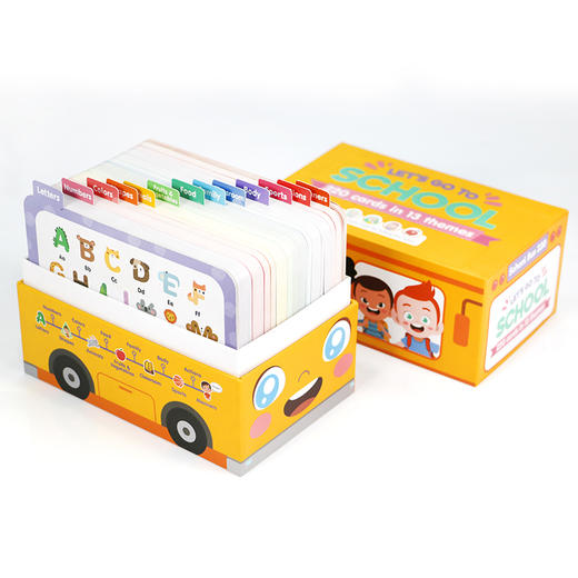 【可点读】文脉出品Let's  Go To  School校巴卡片220张点读版益智游戏早教英语闪卡3-6岁儿童启蒙认知书 商品图3