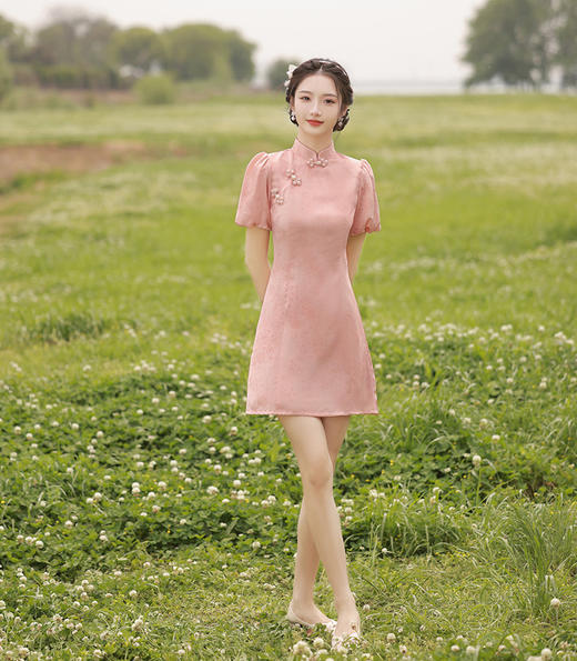 夏新款改良旗袍年轻款少女款日常出游休闲甜美连衣裙XL23187 商品图4