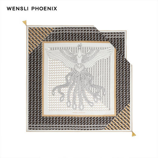 凤凰之家“觉醒”88厘米双面印花真丝大方巾 商品图3