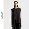 LIZZY 早秋 简约优雅帅气设计感开叉无袖廓版型知性气质通勤马甲上衣+直筒长裤7851 商品缩略图1