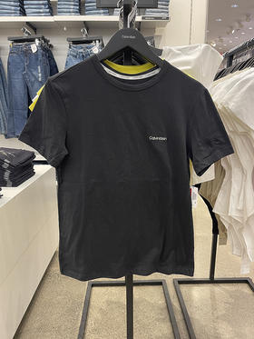 Calvin Klein/CK 女士圆领纯色刺绣小标透气舒适休闲短袖T恤