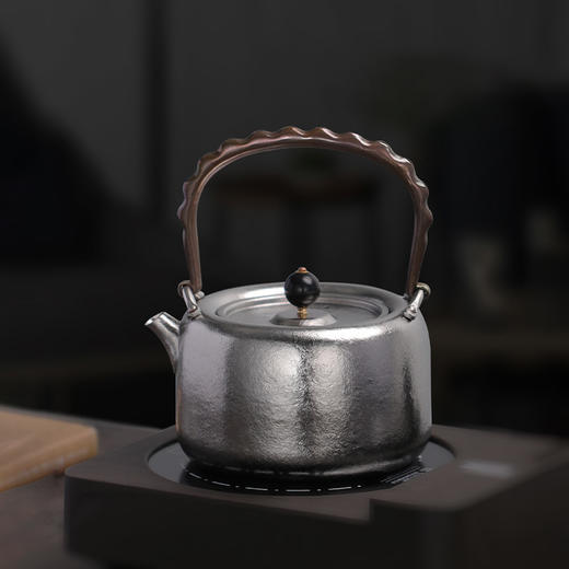纯钛冰晶烧水壶煮茶壶耐高温钛泡茶提梁烧水壶可明火电陶炉钛茶具 商品图0