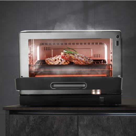 格兰仕 微波炉 D90Q20ESXLV-RT(W0) 微蒸烤箱一体机家用微波炉变频不锈钢光波炉蒸箱烤箱一体机智能平板式 900W速热家用20升 商品图3