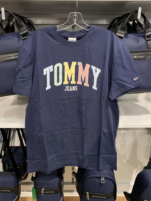 Tommy Hilfiger/汤米 Jeans系列 男士纯棉休闲印花圆领短袖T恤 商品图1