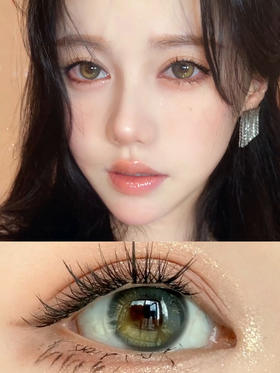 leenscolor 半年抛 碎钻棕绿 直径14.5mm着色13.5mm