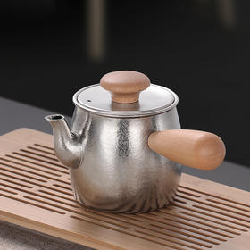 纯钛侧把泡茶壶家用带过滤泡茶壶电陶炉煮茶器功夫茶具围炉煮茶套装