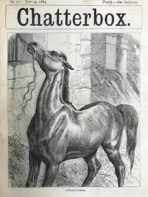 1869年 巧言小筑杂志 数百幅版画插图 漆布精装16开 商品图7