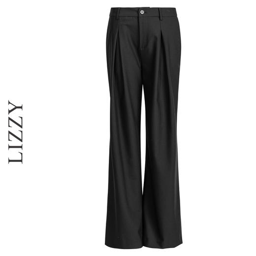 LIZZY 早秋 时尚简约气质知性宽松优雅经典百搭马甲上衣+直筒长裤7851 商品图4