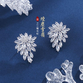 子佩集S925银【烟尘雪岭】耳钉【YK01555AA01】2307