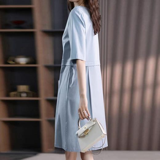 YX【现货7天】FSW拼接宽松休闲显瘦连衣裙新款韩版中长款直筒裙子 商品图3