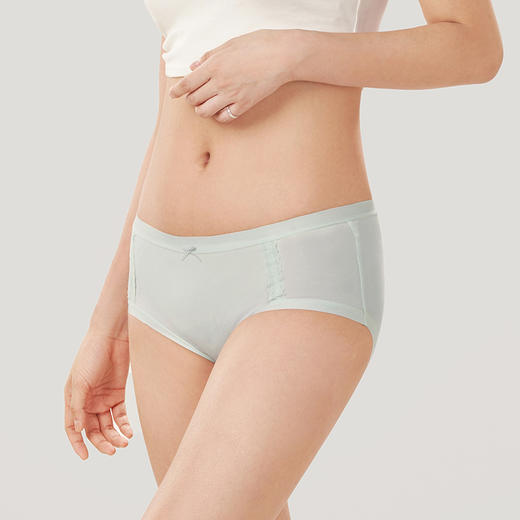 都市丽人基础系列棉质中腰平角女士内裤新年本命年红品LK351N 商品图1