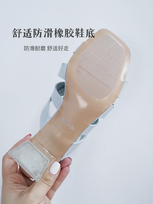 花痴小姐私鞋分享——夏季「篙端版」高跟凉鞋 水晶果冻高跟 内里垫脚全羊皮贴合脚背脚掌 柔软舒服透气！夏季百搭清新时髦！ 商品图7
