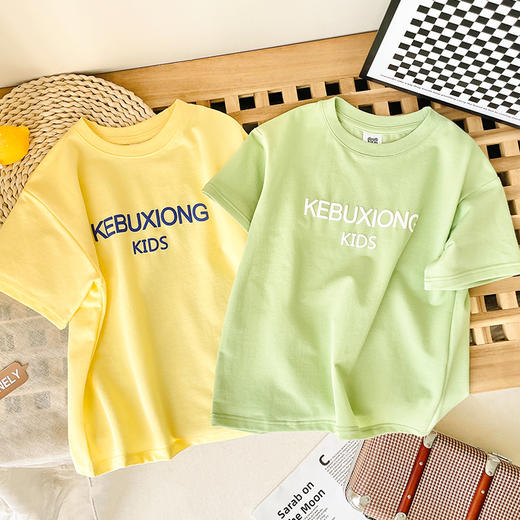 可布熊 珠地棉萌趣卡通多巴胺穿搭透气百搭儿童短袖59元3件 商品图6