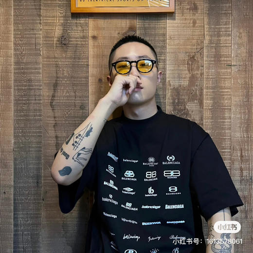 巴黎世家 logo集合T恤 商品图2