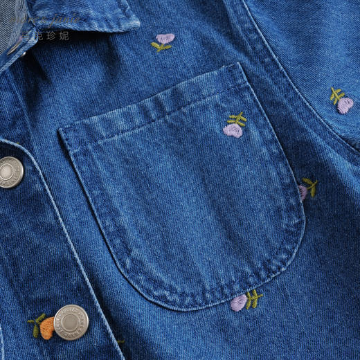 marcjanie马克珍妮秋装新款 女童绣花纯棉柔软牛仔外套231639 商品图4