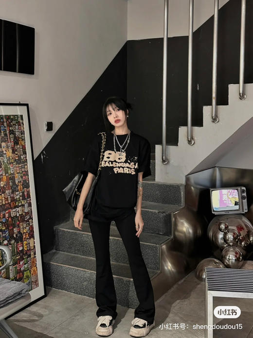 巴黎世家 涂鸦T恤 商品图1