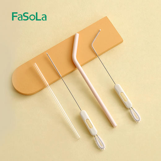 FaSoLa 吸管刷子奶瓶儿童水杯清洁刷细加长厨房杯盖茶壶缝隙刷神器 商品图1