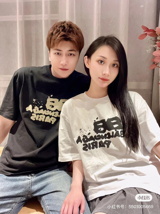 巴黎世家 涂鸦T恤 商品图0