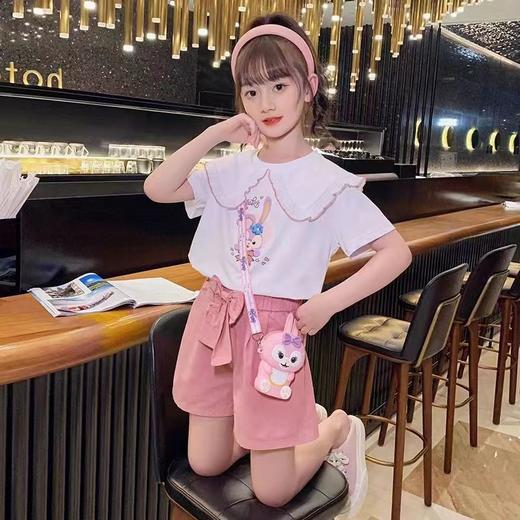 【夏季新款！儿童两件套套装】女童夏装洋气星黛露套装，助你的小公主轻松穿出韩版潮范！新款，网红短裤两件套，清新可爱，给孩子们带来舒适的穿着体验。sh 商品图3