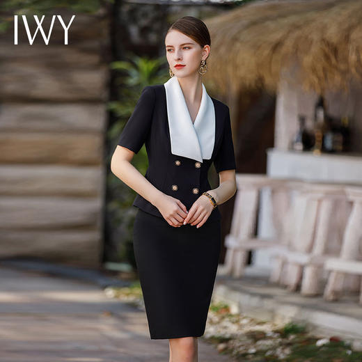 IWY/夏季新款西装职业女套裙气质优雅高端工作服女CS1776 商品图3