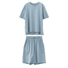 TG-TG03S256夏季丝光长绒棉兰精莫代尔真丝混纺懒人家居服女士短款套装 商品缩略图4
