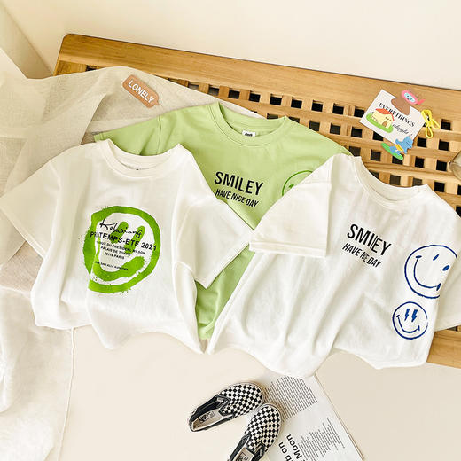 可布熊 珠地棉萌趣卡通多巴胺穿搭透气百搭儿童短袖59元3件 商品图3