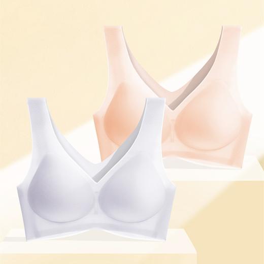 裸感冰肌 无痕凉感轻薄透气水滴型半固定杯垫文胸 商品图1