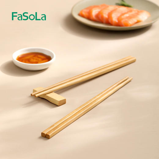 FaSoLa筷子碳化竹筷家用无漆无蜡不易发霉防滑家庭新款中式餐具 商品图6