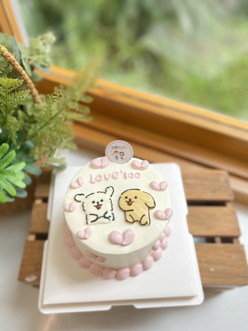 四寸手绘兔子奶油蛋糕 下单前请仔细阅读商品详情