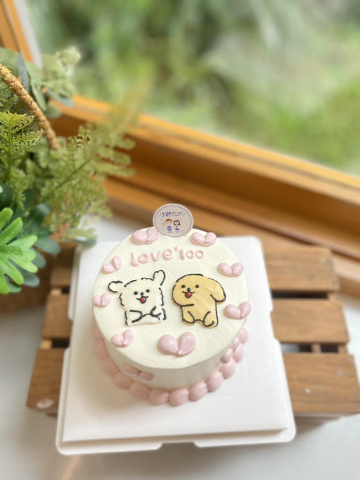 四寸手绘兔子奶油蛋糕 下单前请仔细阅读商品详情 商品图0