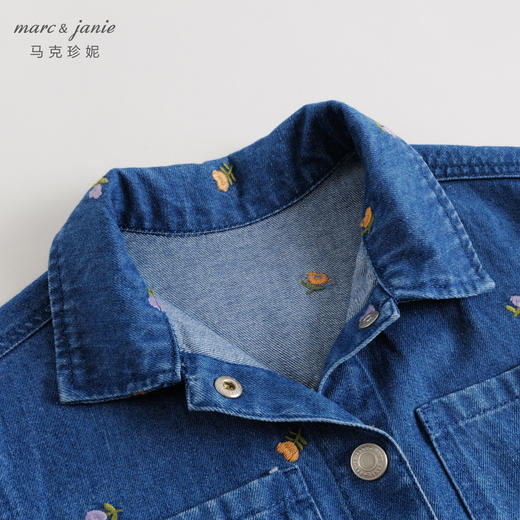 marcjanie马克珍妮秋装新款 女童绣花纯棉柔软牛仔外套231639 商品图3