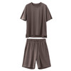 TG-TG03S256夏季丝光长绒棉兰精莫代尔真丝混纺懒人家居服女士短款套装 商品缩略图5