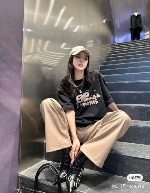 巴黎世家 涂鸦T恤 商品图4