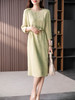 YX【定制12天】减龄真丝连衣裙女2024夏季新款气质收腰显瘦桑蚕丝中长裙子 商品缩略图0