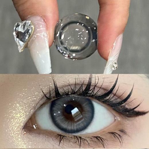 Kaylens【春桃姬灰】月抛 水波感玻璃珠上眼好看到起飞  水润润滴 商品图1