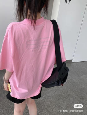 巴黎世家 后背烫钻T恤