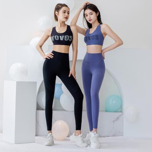 VOVOS莱卡高弹塑形瑜伽健身九分裤VCK8017 商品图3